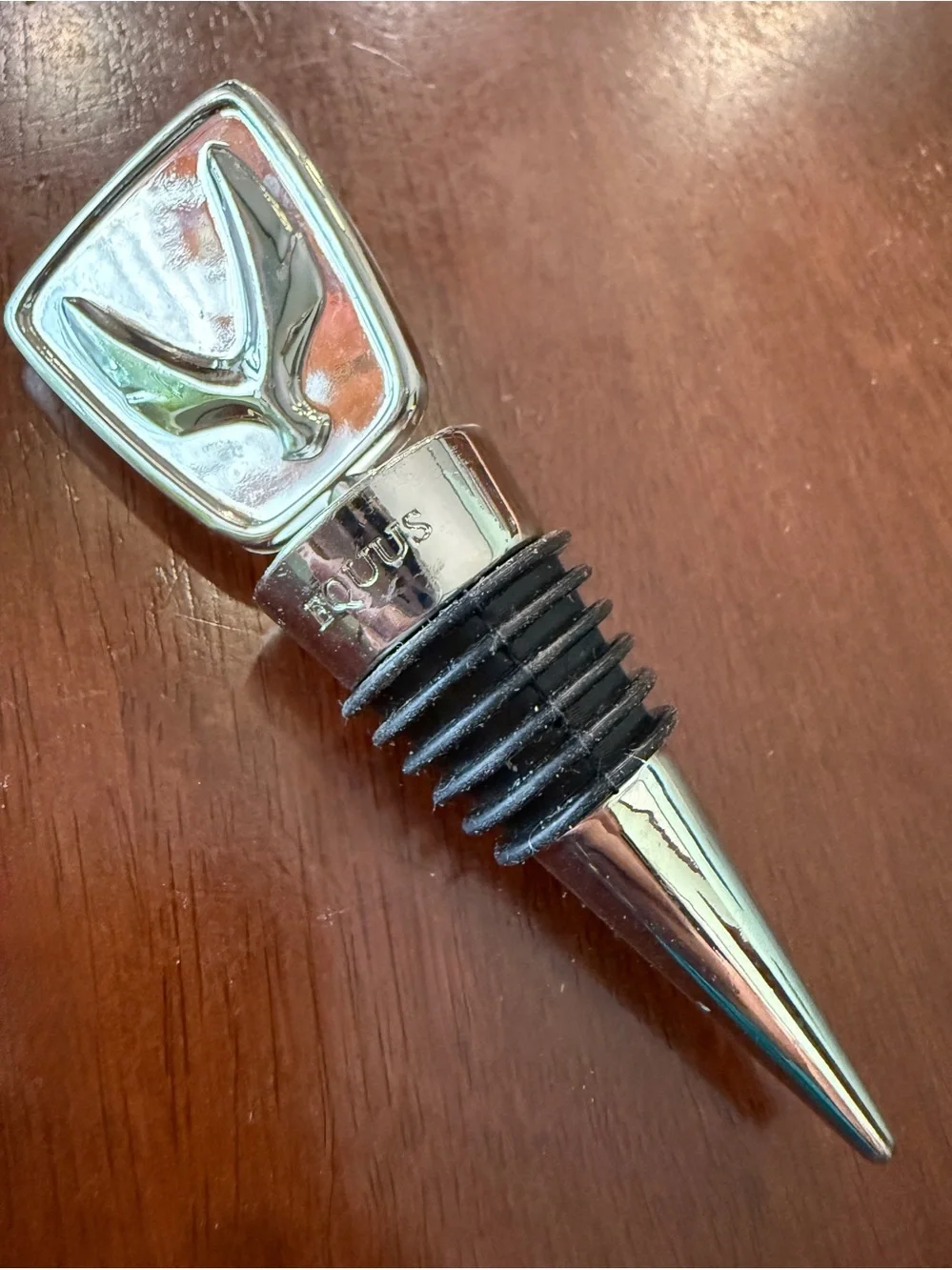 Vintage Collectible Hyundai EQUUS Chrome Top & Rubber Cork Bottle stopper NEW